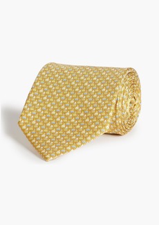 Ferragamo - Printed silk tie - Yellow - OneSize