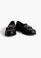 Ferragamo - Rolo embellished leather loafers - Black - US 5