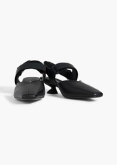 Ferragamo - Sagar 40 leather slingback pumps - Black - US 5