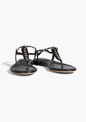 Ferragamo - Chain-embellished leather sandals - Black - US 8