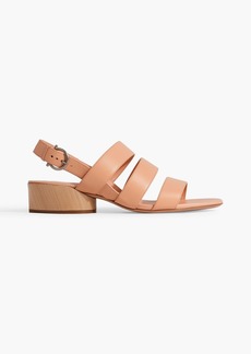 Ferragamo - Trezze 30 leather slingback sandals - Orange - US 9.5