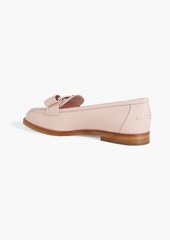 Ferragamo - Vivaldo bow-detailed lizard-effect leather loafers - Pink - US 6.5