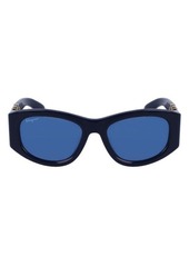 FERRAGAMO 53mm Oval Sunglasses