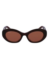 FERRAGAMO 53mm Oval Sunglasses