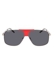 FERRAGAMO 63mm Oversize Navigator Sunglasses