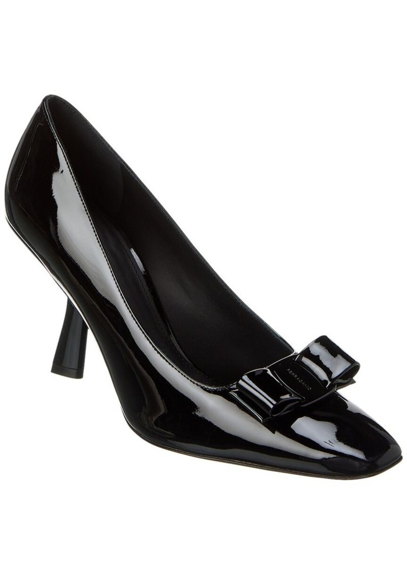 Ferragamo Anz Bow Patent Pump