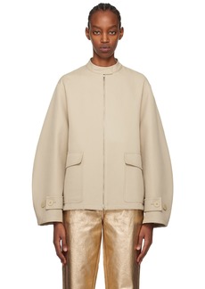 Ferragamo Beige Bungee-Style Jacket