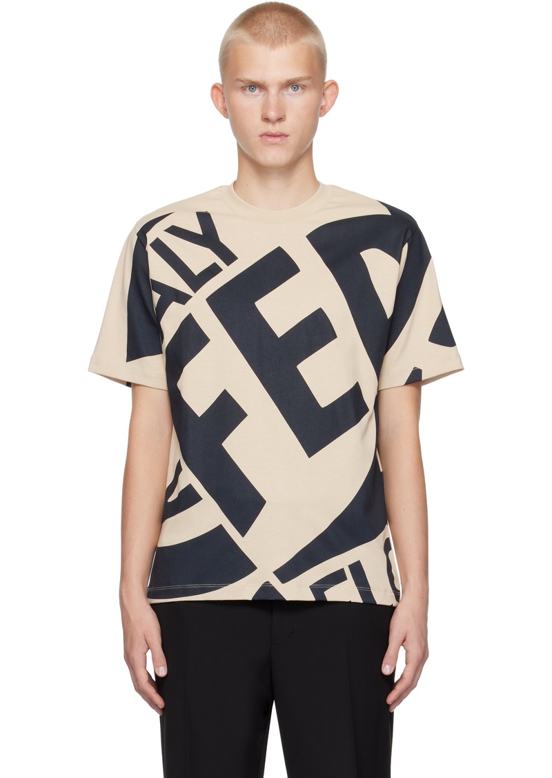 Ferragamo Beige Graphic T-shirt