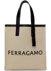 Ferragamo Beige Signature Tote