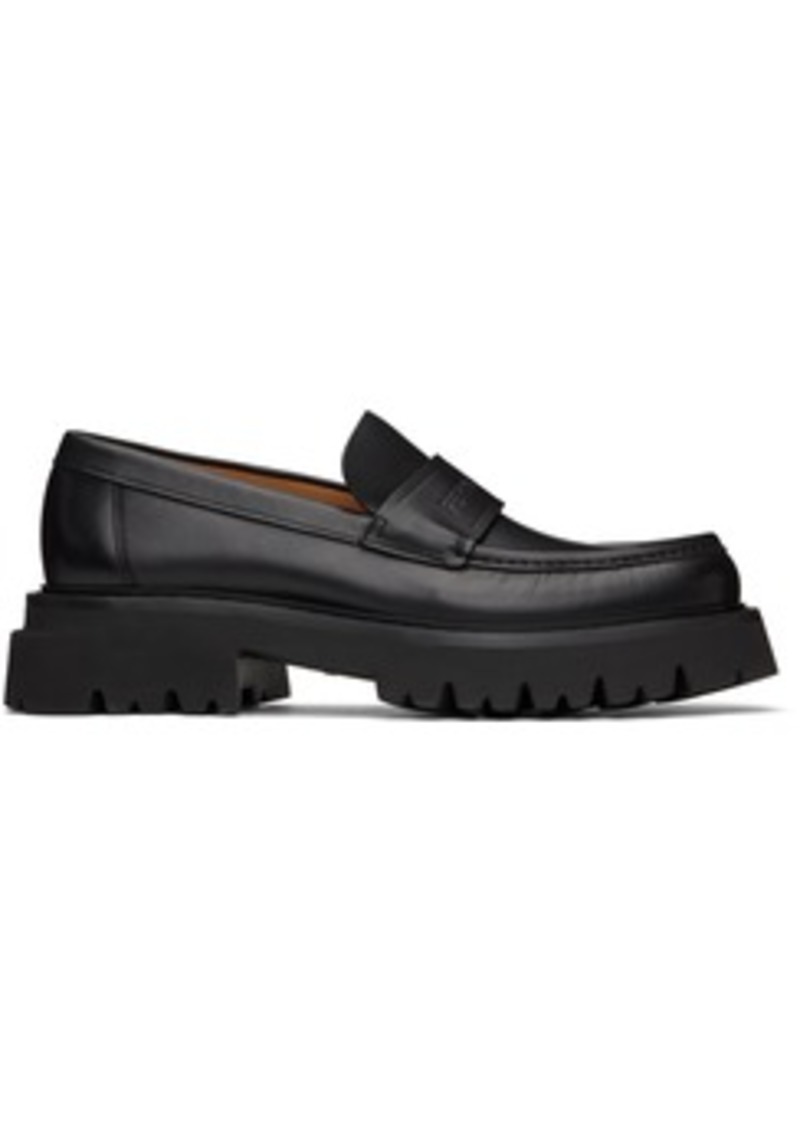 Ferragamo Black Chunky Loafers