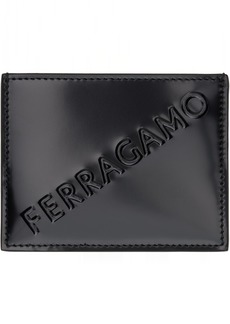 Ferragamo Black Embossed Card Holder