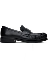 Ferragamo Black Gancini Ornament Penny Loafers