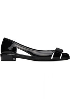 Ferragamo Black Jelly Ballerina Flats