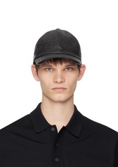 Ferragamo Black Leather Cap