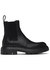 Ferragamo Black Leather Chelsea Boots