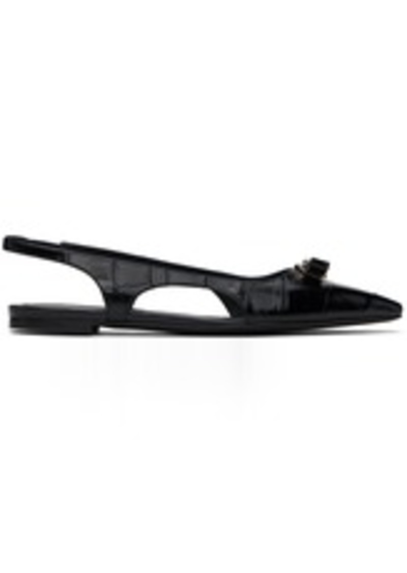 Ferragamo Black Mini Bow Ballet Flats