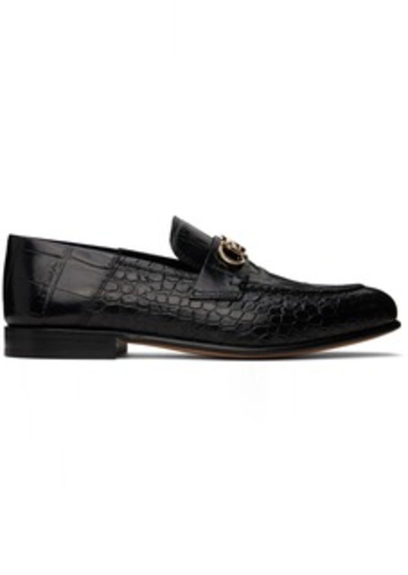 Ferragamo Black Ottone Loafers