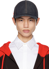 Ferragamo Blue Logo Patch Cap