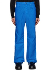 Ferragamo Blue Wide-Leg Trousers