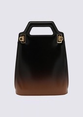 FERRAGAMO BROWN NORTH SOUT WANDA MINI TOP HANDLE BAG