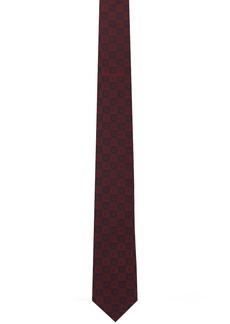 Ferragamo Burgundy Gancini Silk Jacquard Tie