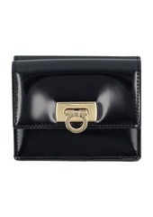 FERRAGAMO Compact wallet with Gancini clasp