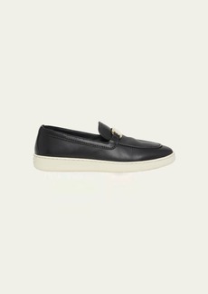 Ferragamo Crio Leather Logo Strap Casual Loafers