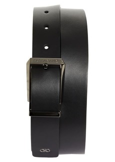 FERRAGAMO Double Adjustable Reversible Leather Belt