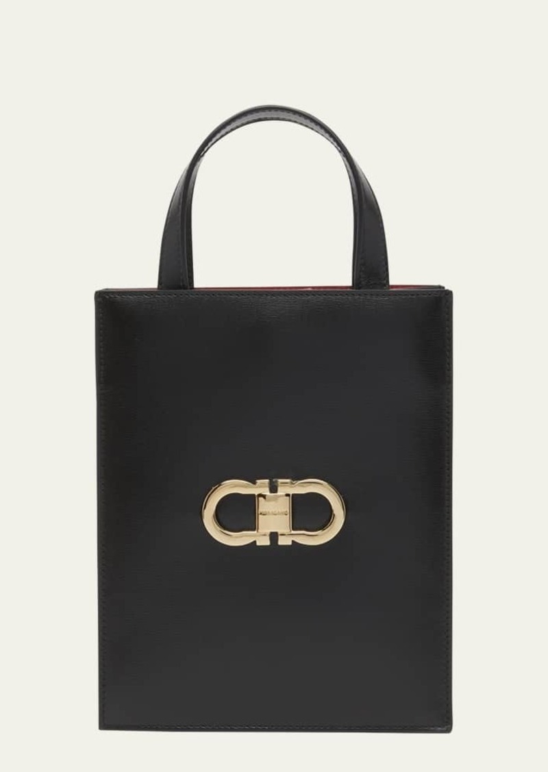 Ferragamo Double Gancio Bicolor Mini Tote Bag