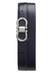 FERRAGAMO Double Gancio Leather Belt