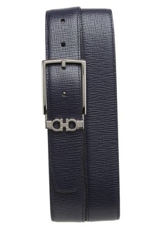 FERRAGAMO Double Gancio Loop Leather Belt