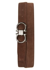 FERRAGAMO Double Gancio Suede Belt