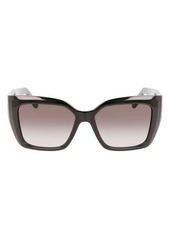 FERRAGAMO Gancini 55mm Gradient Rectangular Sunglasses