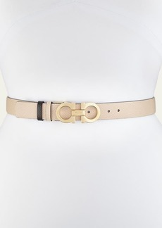 FERRAGAMO Gancini-Buckle Reversible Leather Belt