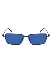 FERRAGAMO Gancini Evolution 57mm Rectangular Sunglasses