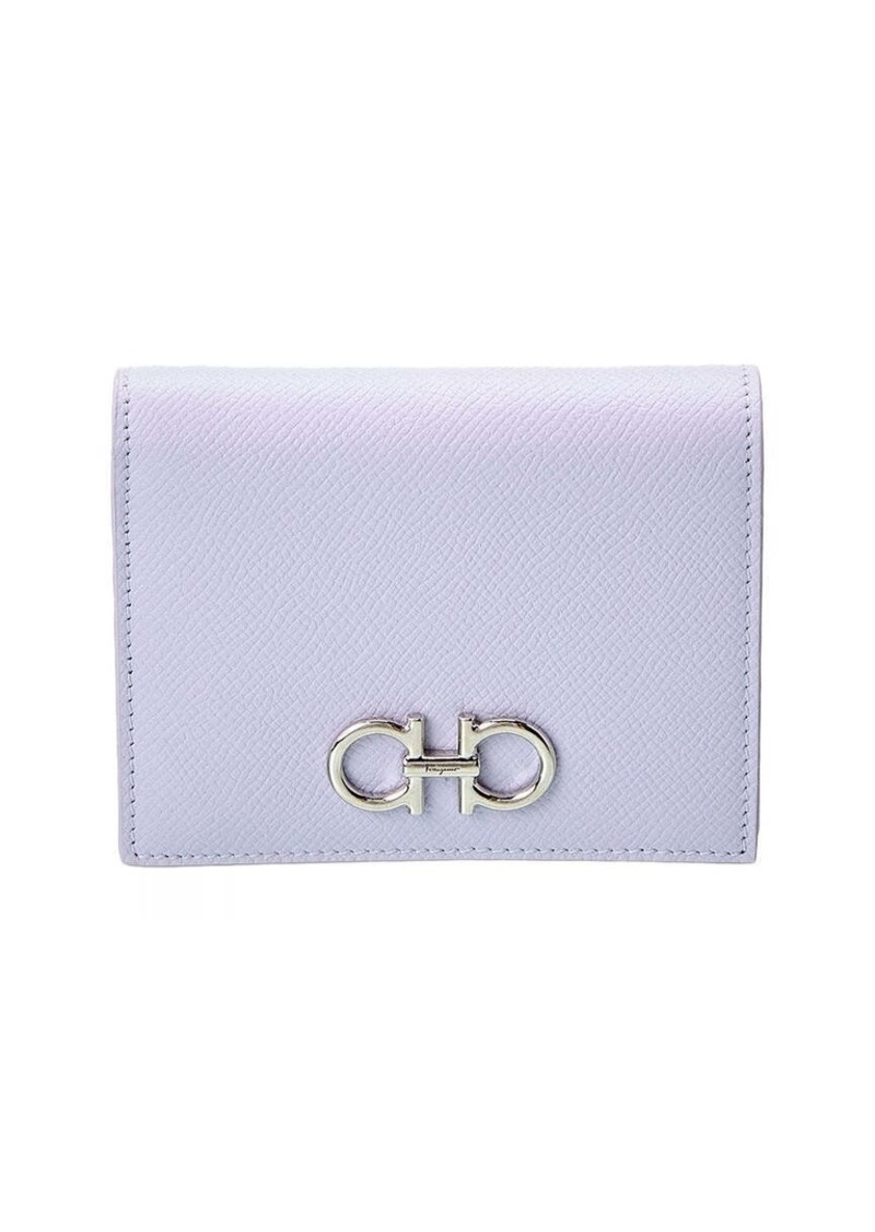 Ferragamo Gancini Leather Compact French Wallet