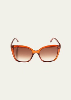 FERRAGAMO Gancini Square Injection Plastic Sunglasses