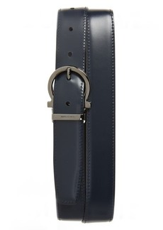FERRAGAMO Gancio Leather Belt