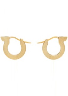 Ferragamo Gold Brass Hoop Earrings