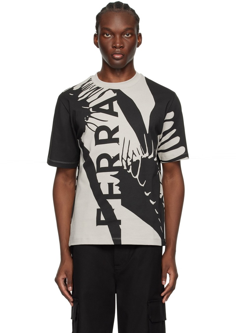 Ferragamo Gray Graphic T-Shirt