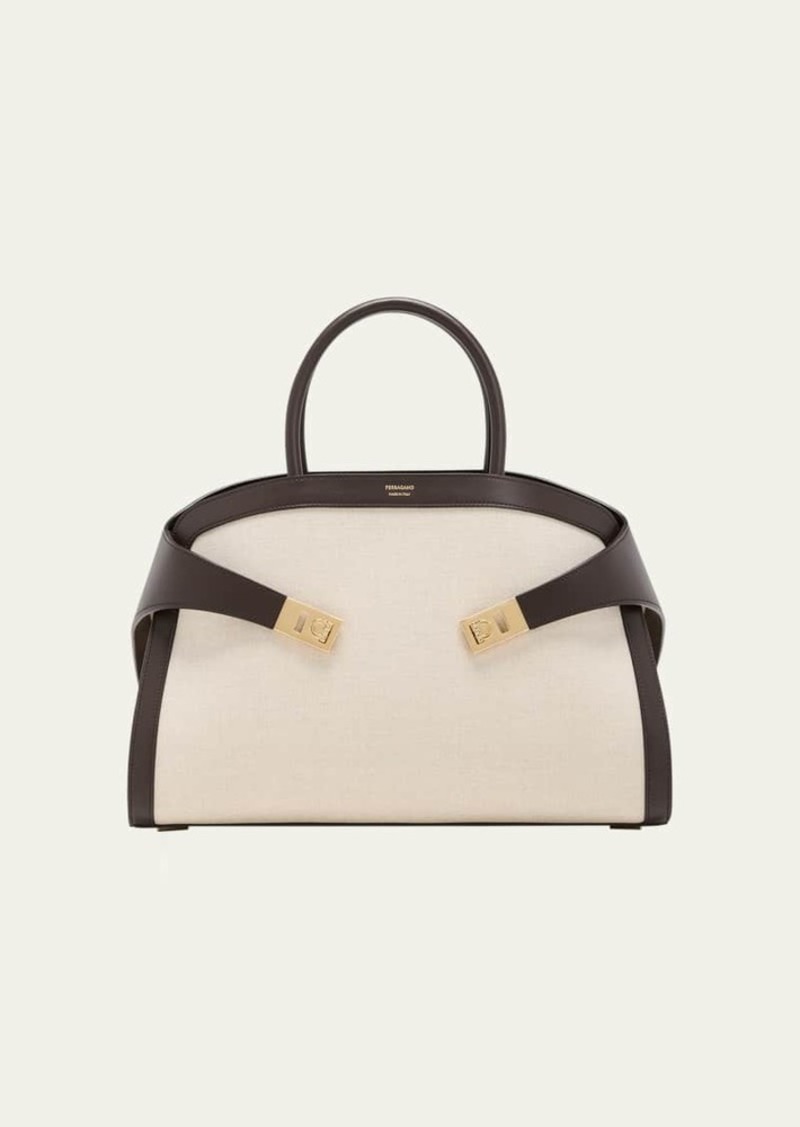 Ferragamo Hug Colorblock Top Handle Bag