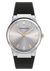FERRAGAMO Infinity Sapphire Silicone Strap Watch