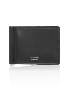 Ferragamo Men's Leather Money Clip Bifold Wallet
