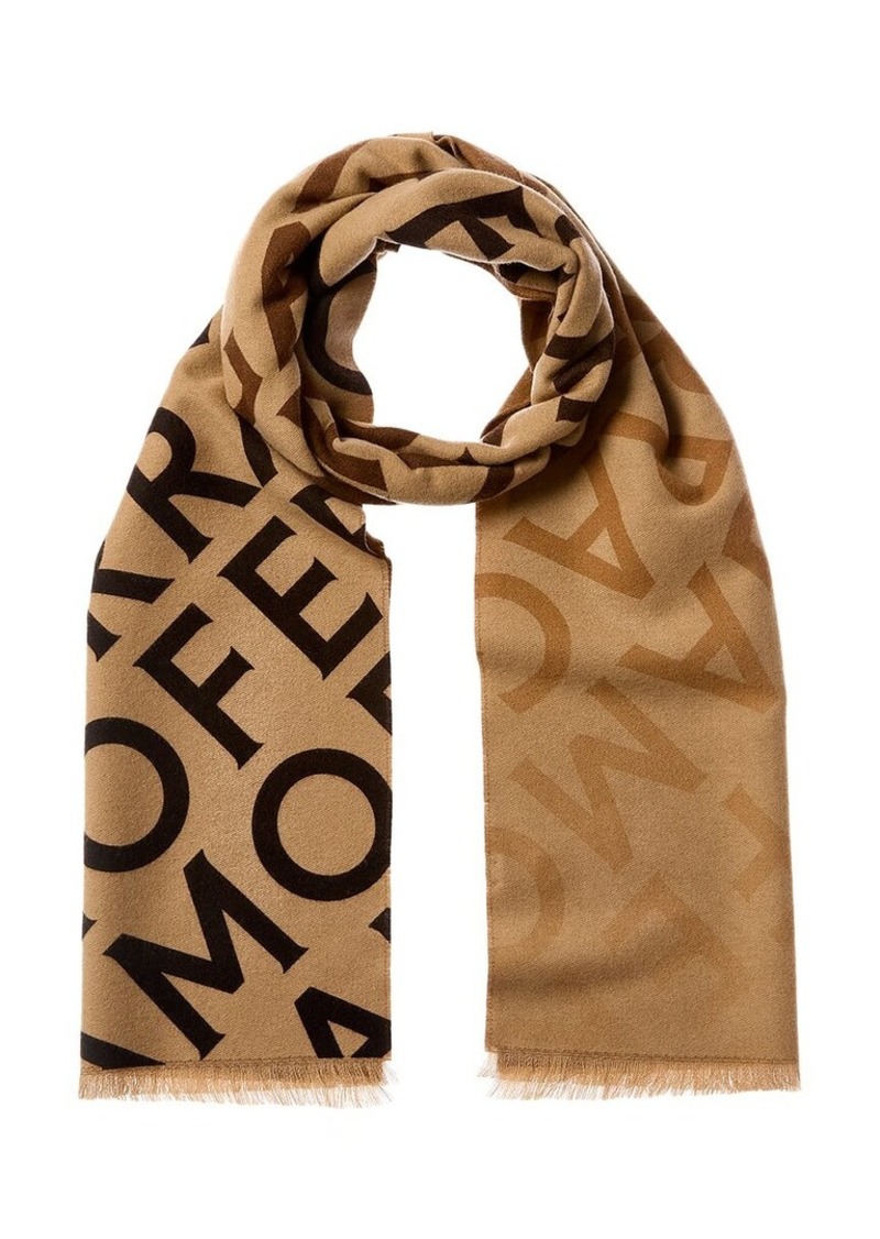 Ferragamo Logo Wool & Cashmere-Blend Scarf