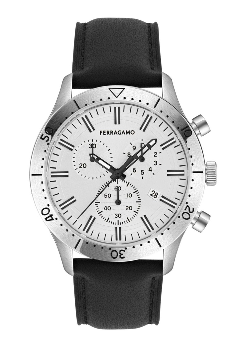 Ferragamo Master Chrono Leather Watch