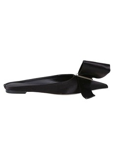 FERRAGAMO Maxi bow leather slippers