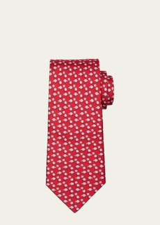 Ferragamo Men's Fish-Print Silk Tie