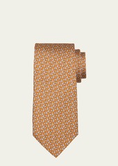 FERRAGAMO Men's Giraffe-Print Silk Tie