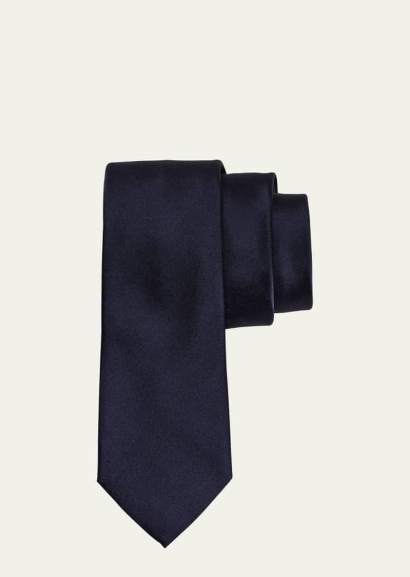 FERRAGAMO Men's Solid Silk Tie