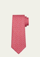 FERRAGAMO Men's Tobia-Print Silk Tie